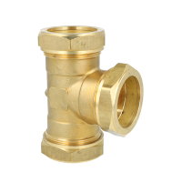Bonfix Abzweig 90°, Messing, 3x Klemmringverschraubung