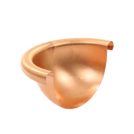 Kopschot voor mastgoot, roodkoper, model M400, bol 