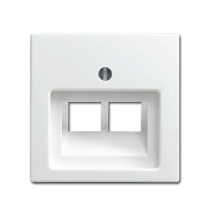 ABB Busch-Jaeger afdekplaat, Balance SI, voor Modular Jack, 2-voudig, alpin wit 