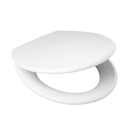 Wisa closetzitting, type Star S, 37,4 x 44 cm, deksel, rvs scharnier, montage boven, softclose, wit