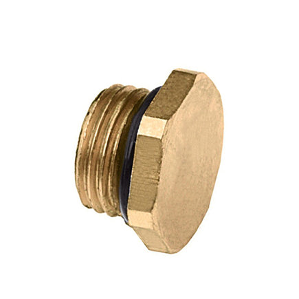 Bonfix Messing-Verschlusskappe, mit O-Ring für Absperrhahn, 1x Außengewinde, ¼" 