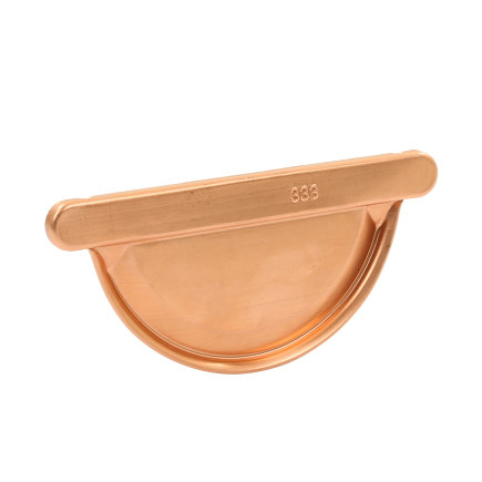 Eindstuk voor mastgoot, roodkoper, links/rechts, vlak, model M400, 192 mm 