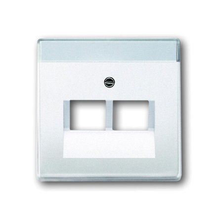 ABB Busch-Jaeger afdekplaat, Future linear, voor Modular Jack, 2-voudig, wit 