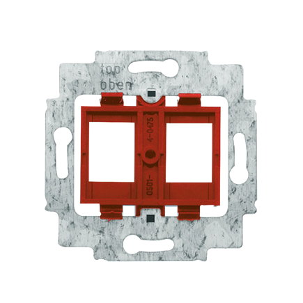 ABB Busch-Jaeger draagring, 2x modular jack, rood 