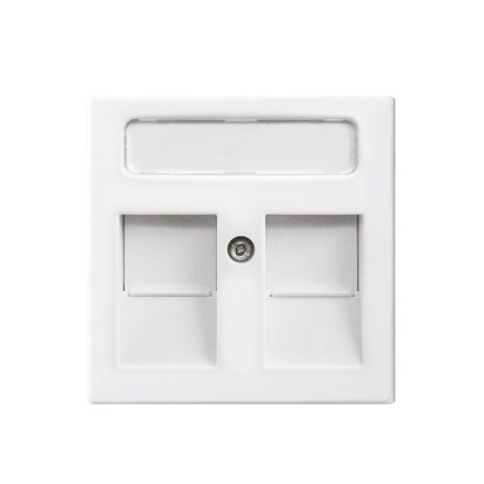 ABB Busch-Jaeger afdekplaat, Balance SI, voor Modular Jack, 2-voudig, schuifjes, alpin wit 