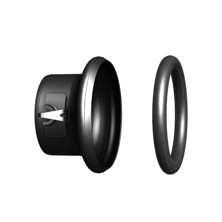 Dallai M-deel laskoppeling, type C, zwart, 108 mm 