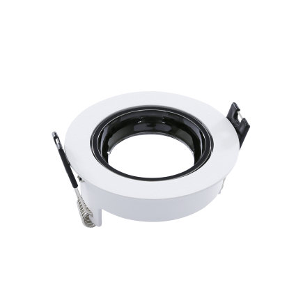 Adurolight® Unterputzspot, Mona, schwenkbar, weiß, Reflektor schwarz, 80 mm, ohne Lampe 