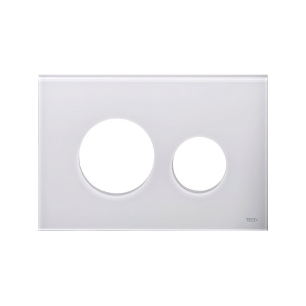 TECEloop frontplaat voor wc bedieningspaneel, glas wit 