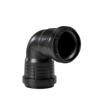 Pipelife Master3Plus bocht 87,5°, 2x manchet, pp, zwart, 50 mm 