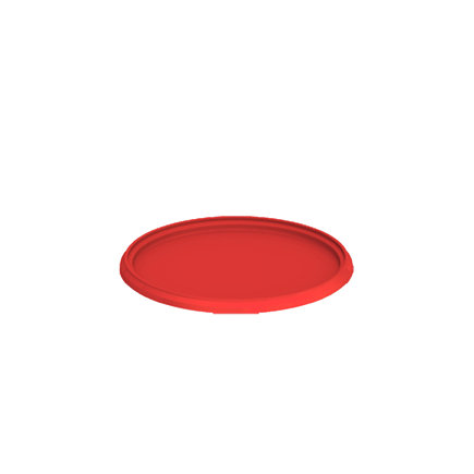 Deksel voor cilindrische emmer, voor type JET 56, rood 