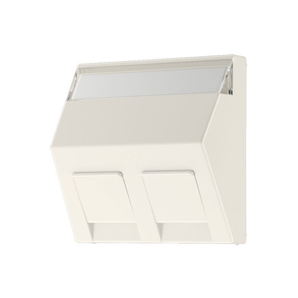 Jung afdekplaat, voor Modular Jack, AS range, 2-voudig, met tekstvenster, wit 