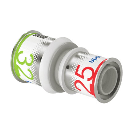 Uponor verloop koppeling, S-Press Plus, ppsu, 2x pers, Kiwa, 32 x 25 mm 