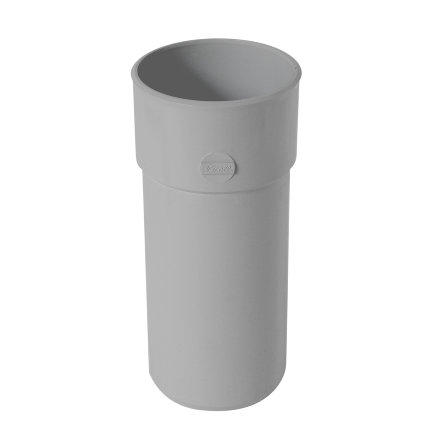 Nicoll Techtan Fallrohr-Muffe, PVC, Klebemuffe x Spitzende, hellgrau, RAL 7047, 80 mm