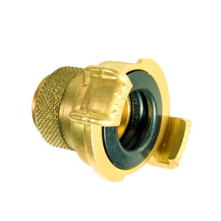Geka Plus Kupplung mit Schlauchstück, Messing, ½" 
