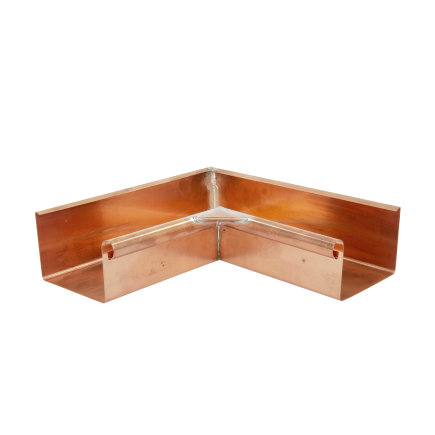 Binnenhoek voor bakgoot 90&deg;, roodkoper, model B333 