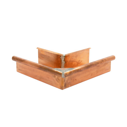 Buitenhoek voor bakgoot 90&deg;, roodkoper, model B333 