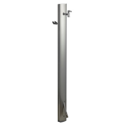 Aquapoint waterzuil, aluminium, model ovaal, h = 120 cm, 1 tapkraan chroom 