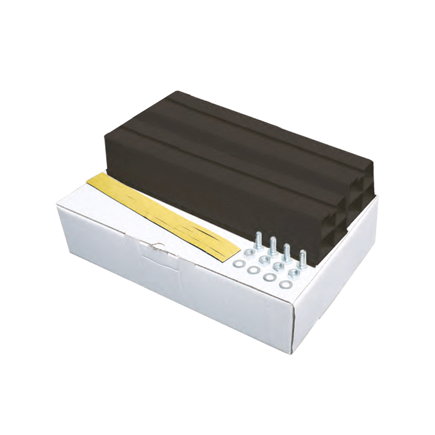 Canalit opstelbalken, pvc, 450 x 100 x 100 mm, zwart, verpakking à 2 stuks 