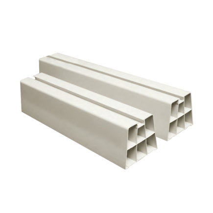 Canalit opstelbalken, pvc, 1000 x 80 x 80 mm, wit, verpakking à 2 stuks 
