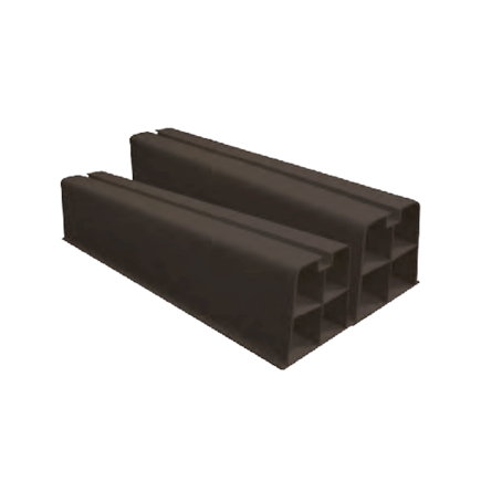 Canalit opstelbalken, pvc, 1000 x 100 x 100 mm, zwart, verpakking à 2 stuks 