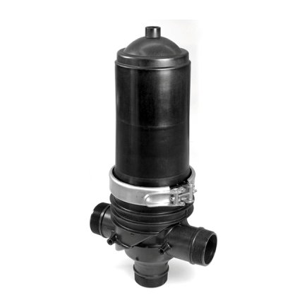 Irritec waterfilter, pa, rvs klem, 10 bar, 3x budr 3", H, rotodisk filter, 155mesh, 100 micron, geel 