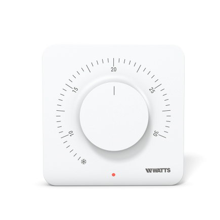Watts Vision 2.0 thermostaat, analoog, type WT-A03, bedraad, wit, 24/230 V 
