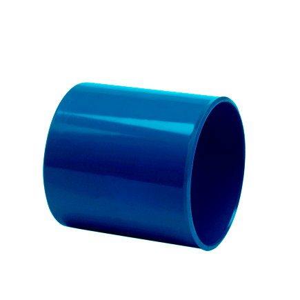 Mof voor verlenging invoerbocht, 2x inwendig lijm, pvc, water/blauw, d = 50 mm 