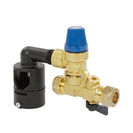 Caleffi inlaatcombinatie, type 528, 15 mm, 8 bar 