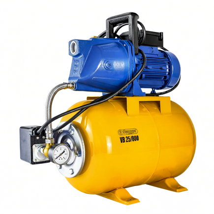 Elpumps zelfaanzuigende hydrofoor, gietijzer, VB 25/800, 0,8 kW, 230 V