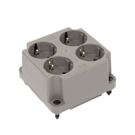 ABB deksel met wcd, 4-voudig, type 3640W4 S, kunststof (gerecycled), grijs 