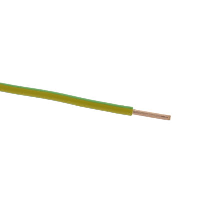 Installatiedraad, VD, Eca, 6 mm², groen/geel, l = 2,5 m 