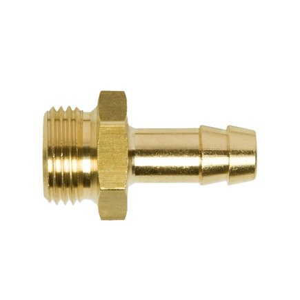 GAV slangtule, messing, buitendraad x slangtule, ¼" x 6 mm 