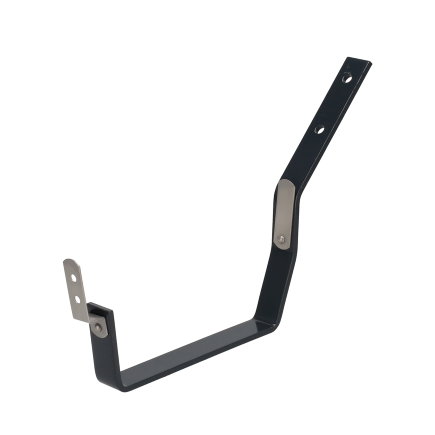 Rawinso gootbeugel voor bakgoot, verzinkt, gecoat, antraciet, nr. 3, dikte 5 mm, 120 mm 