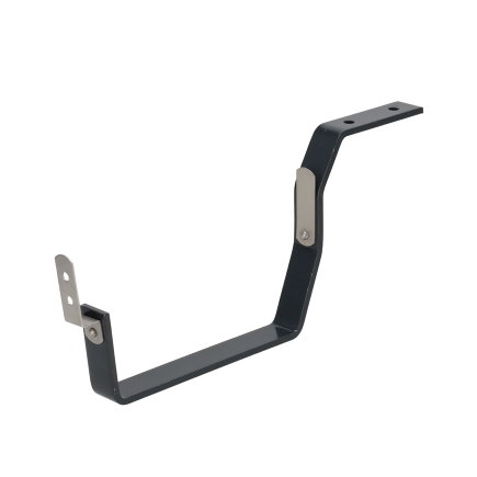 Rawinso gootbeugel voor bakgoot, verzinkt, gecoat, antraciet, nr. 4, dikte 5 mm, 120 mm 