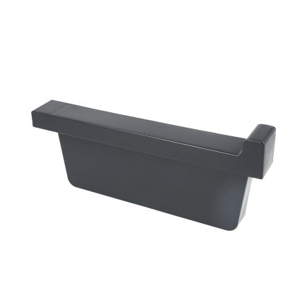 Rawinso eindstuk voor bakgoot, pp, rechts, antraciet, 120 mm 