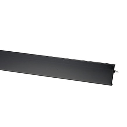 Roval daktrim, type Standaard, aluminium, l = 2,5 m, 60 x 45 mm, zwart, RAL 9005 