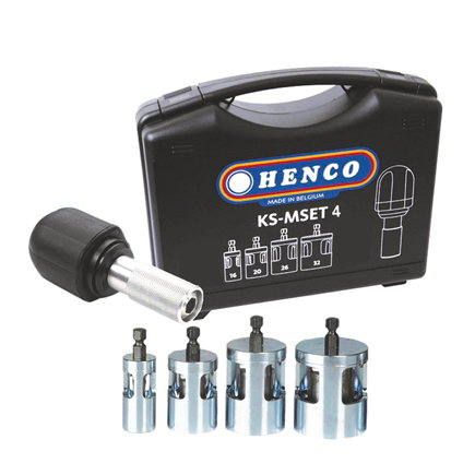 Henco kalibratie- en afschuingereedschapset, type KS-MSET, voor accu machine, voor type KS, 16-32 mm