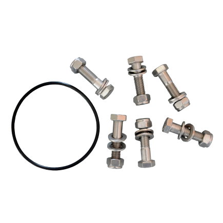 Boutenset voor stijgbuis voor bronpomp, M12, rvs 304, incl. o-ring 