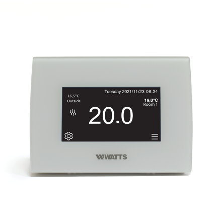 Watts Vision 2.0 touchscreen unit, met WIFI, type BT-CT03 RF, 868 Mhz, wit 