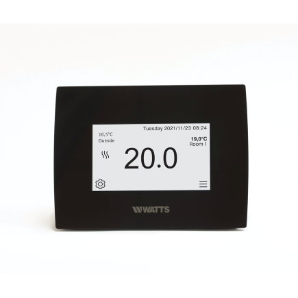Watts Vision 2.0 touchscreen unit, met WIFI, type BT-CT03 RF, 868 Mhz, zwart 