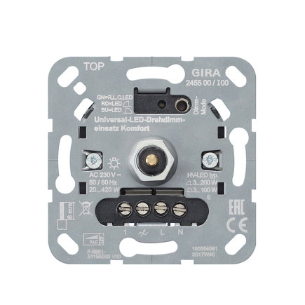 Gira led draaidimmer, system 3000, universeel, komfort 