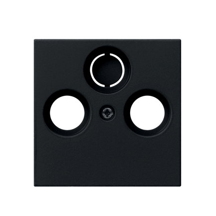Gira afdekplaat, voor coax antennecontactdoos, system 55, zwart 