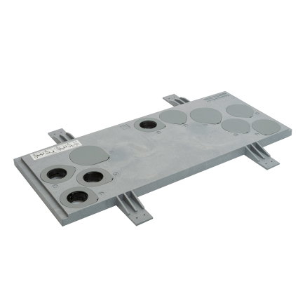 Wavin meterkastvloerplaat gasloos, 4x 50 mm, 75 x 31 x 3 cm 