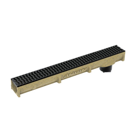 Anrin lijngoot, type SELF-100 Smart, polymeerbeton, incl. pa sleufrooster, B125,100x12,2x10,3cm,uitl 