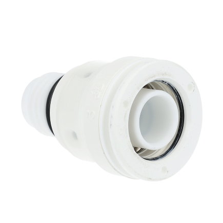 Henco Vision draadkoppeling, pvdf, steek x buitendraad, type VVSK, epdm, 26 mm x ¾"