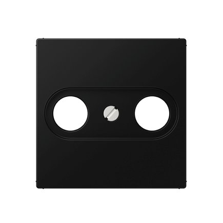 Jung centraalplaat, A range, voor antennecontactdoos, mat zwart 
