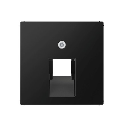 Jung centraalplaat, A range, voor Modular Jack, 1-voudig, mat zwart 