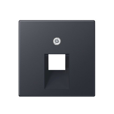 Jung centraalplaat, A range, voor Modular Jack, 1-voudig, mat antraciet 
