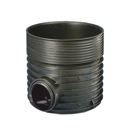 Wavin inspectieput, Tegra 600, 2x manchet, pp, exclusief deksel, bocht 150°, 2x 250 mm 