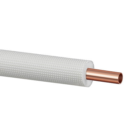 Halcor koelleiding, ge&iuml;soleerd, 9 mm, enkel, koper, &frac14;" x 0,8 mm, l = 25 m 